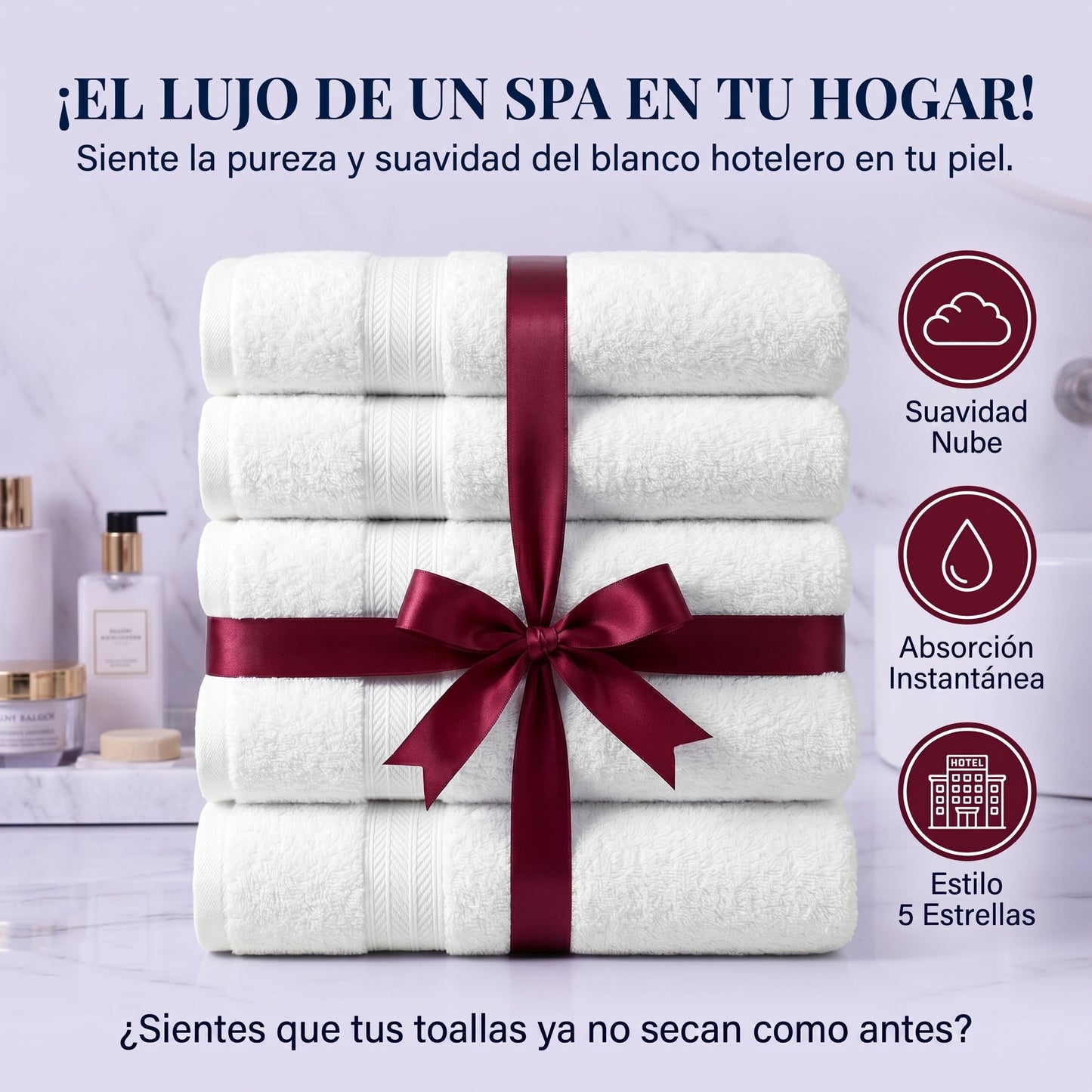 TOALLAS ROYAL SOFT BLANCAS