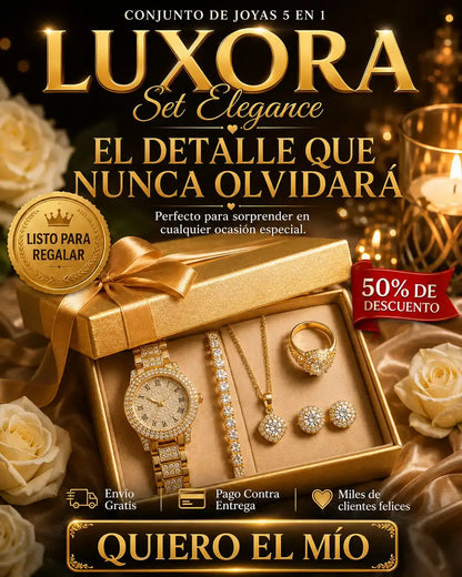 SET LUXORA- RELOJ + ACCESORIOS